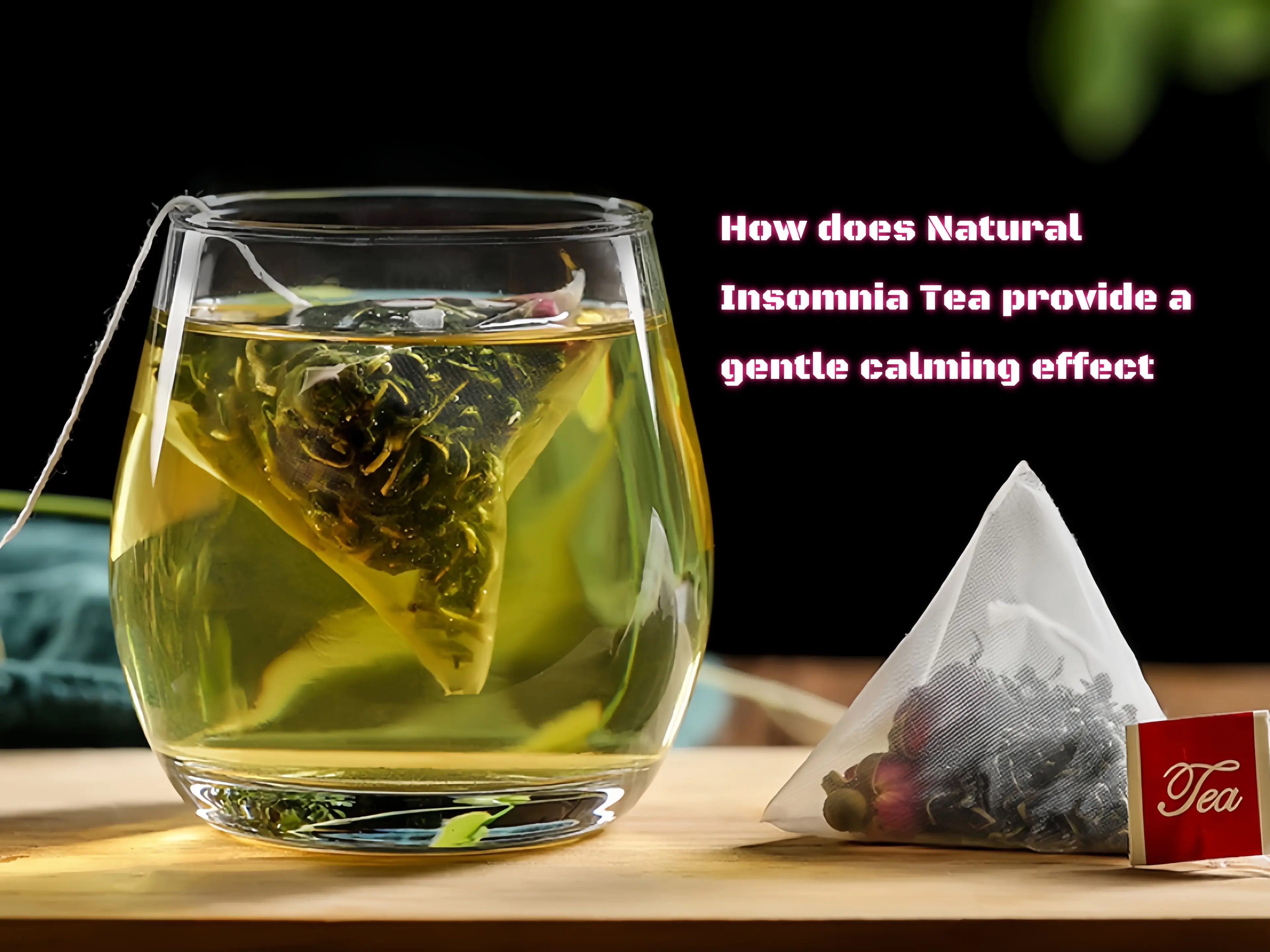 How does Natural Insomnia Tea provide a gentle calming effect?